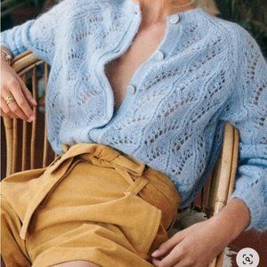 Sezane Sam Jumper in Bleu Glacier